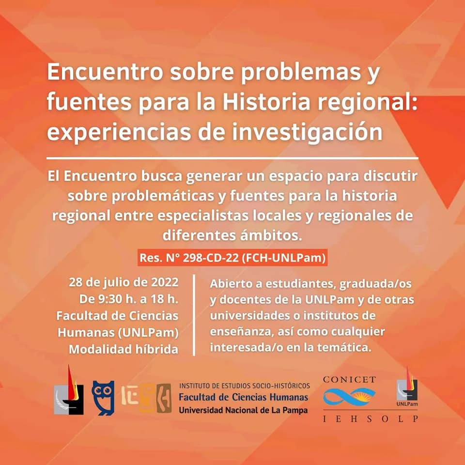 Encuentro sobre problemas y fuentes para la Historia regional: experiencias de investigación